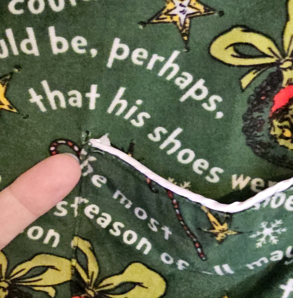 The Grinch Mens Sleepwear Button Down Long Sleeve Shirt Small Hole As Shown Lg - Picture 2 of 4